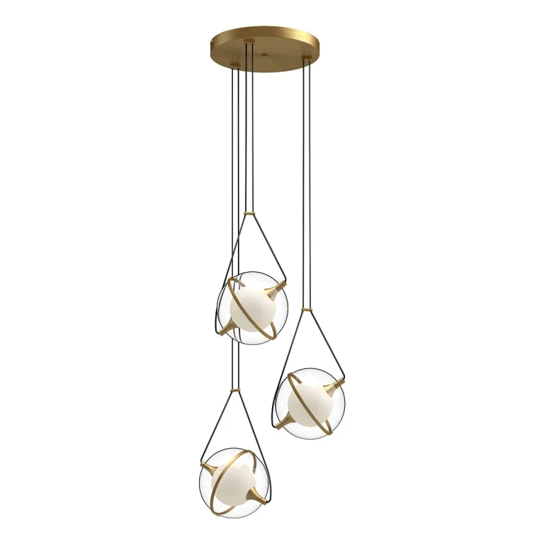 Brushed Gold LED Chandelier from the Aries Collection