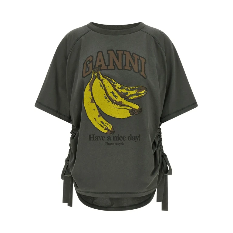 Ganni grey Banana T-shirt