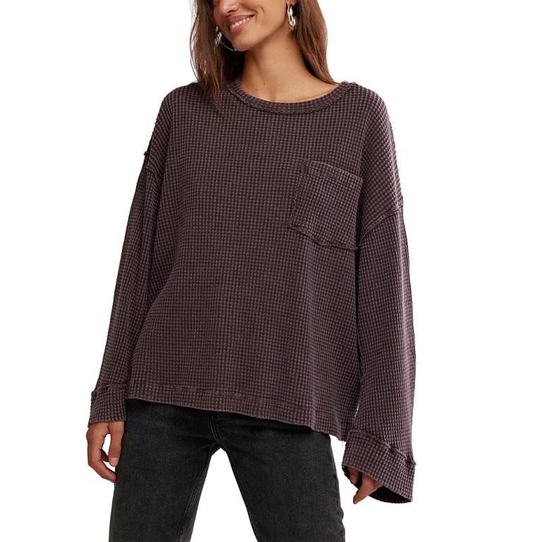 Free People Dawson Pocket Thermal Tee
