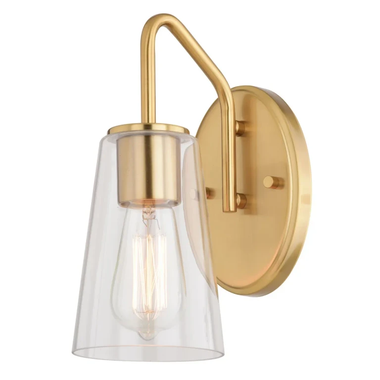 Muted Brass Bathroom Vanity Light from the Beverly Collection