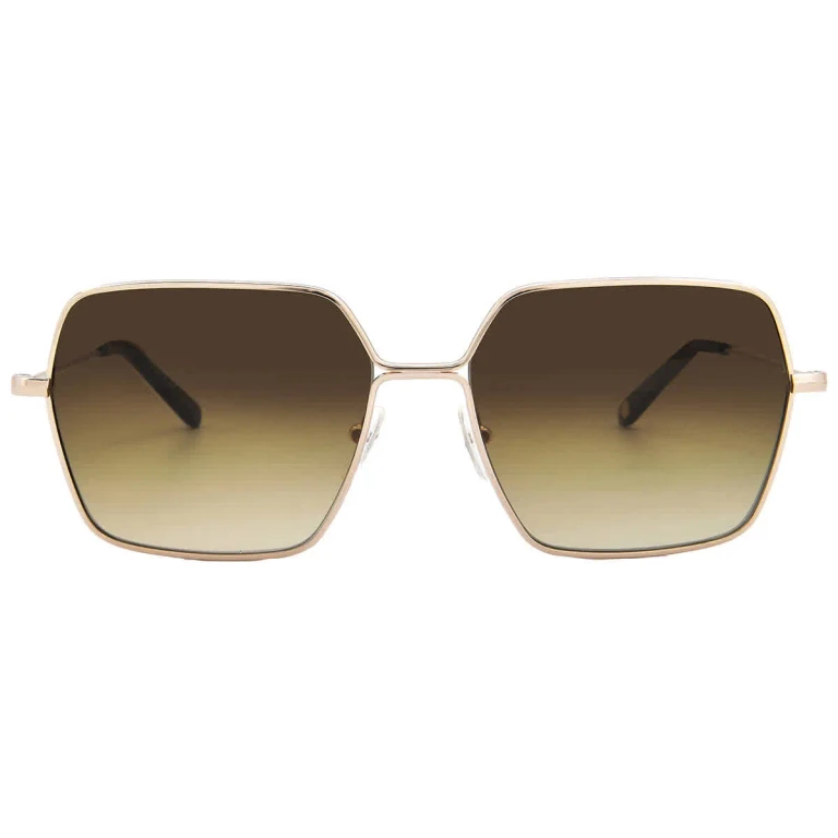 Garrett Leight MEADOW SUN Olive Gradient Square Ladies Sunglasses 4067 G-DGFR/OG 56