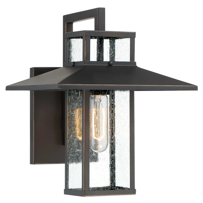 The Great Outdoors Danforth Park Outdoor Wall Light in Oil Rubbed Bronze With Gold Highlight - 73150-143C