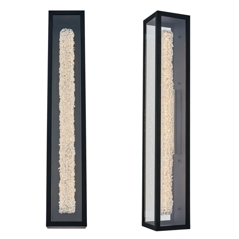 Matte Balck LED Outdoor Wall Sconce from the Lina Esterno Collection