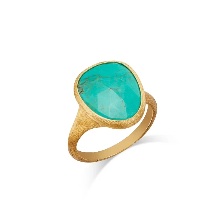 Marco Bicego 18K Yellow Gold Lunaria Color Turquoise Ring