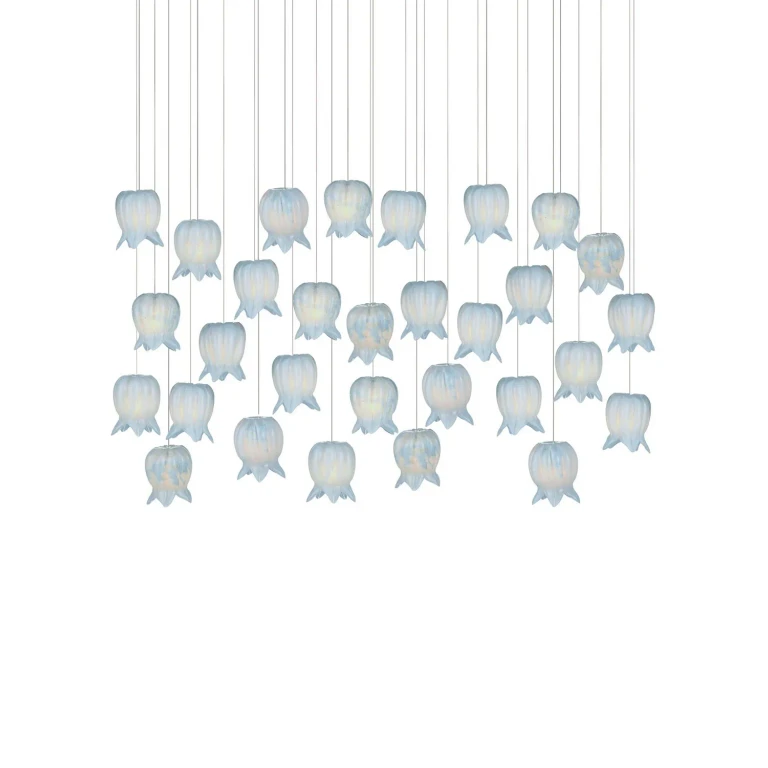 Blue Silver 30 Light Pendant from the Polpo Collection