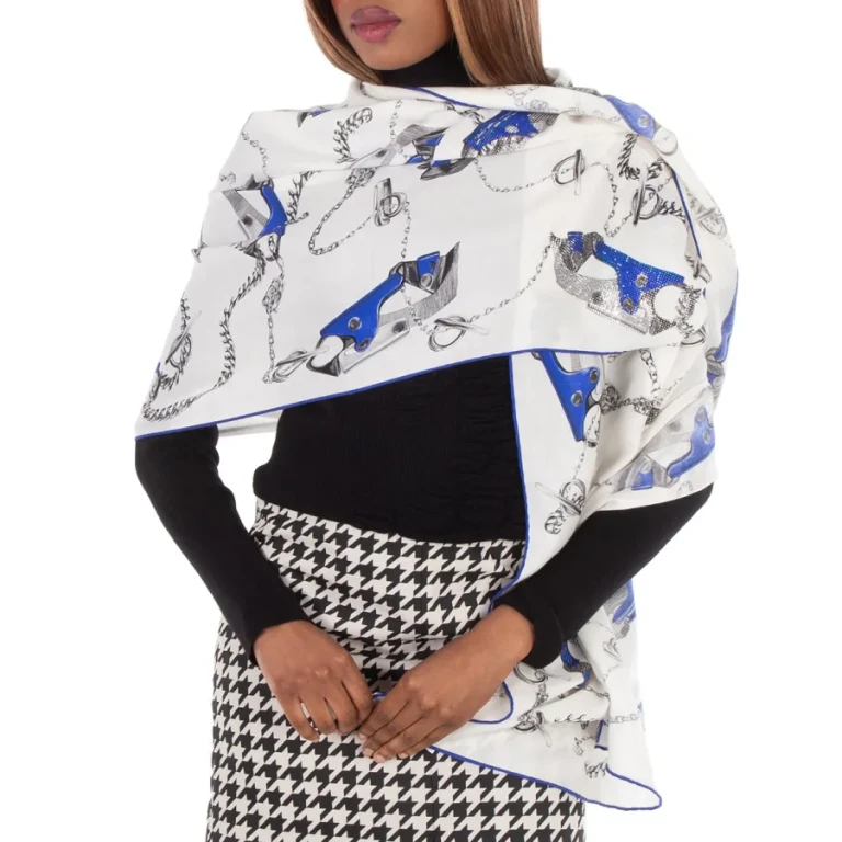 Burberry Knight Hardware Print Silk Scarf