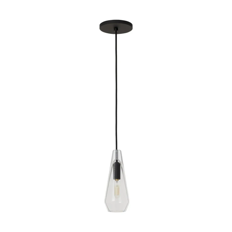 Nightshade Black One Light Pendant from the Lustra Collection