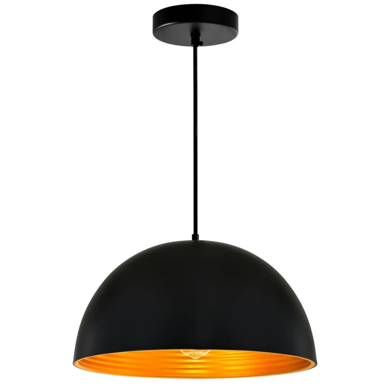 Black One Light Pendant from the Modest Collection