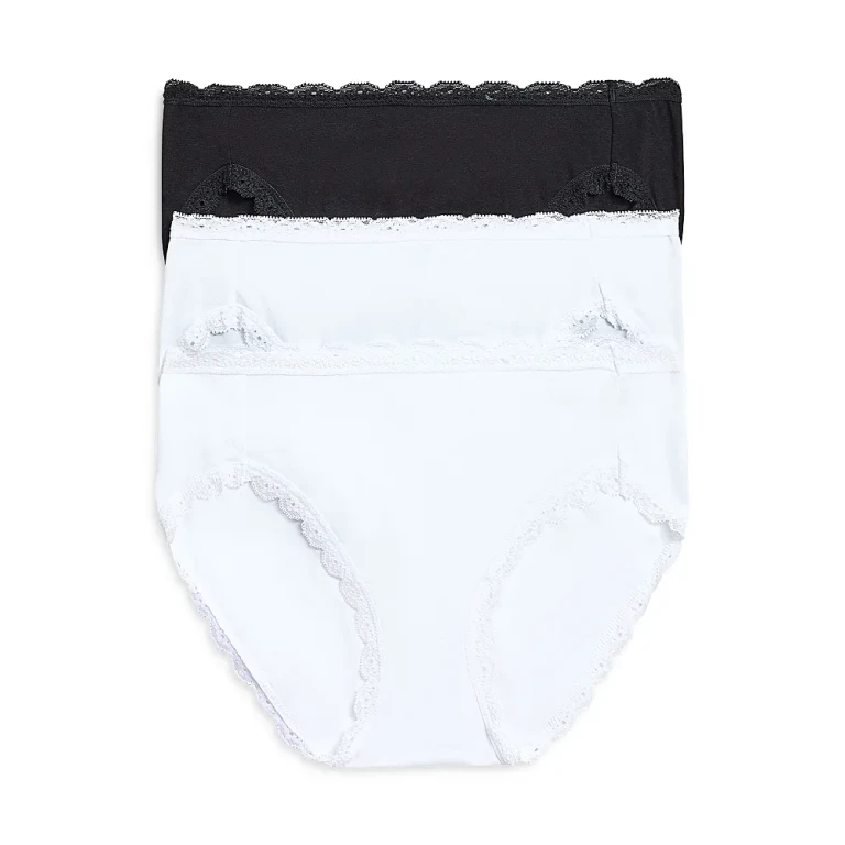 b. tempt'd by Wacoal Lace Trim Hi-Cut Bikini, Pack of 3