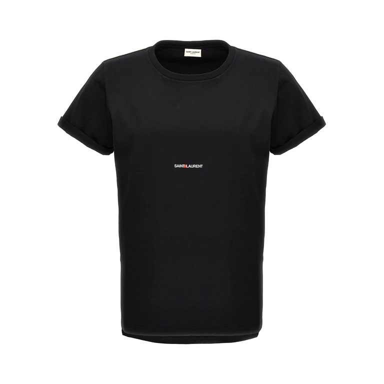 Saint Laurent Black Cotton T-Shirt - Men