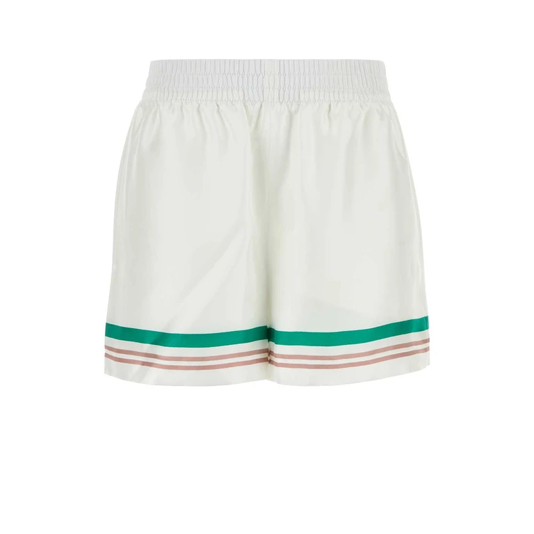 Casablanca White Satin Shorts