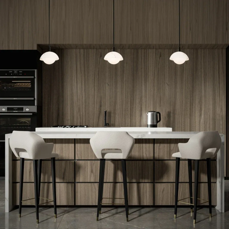 Black LED Pendant from the Moonstone Collection