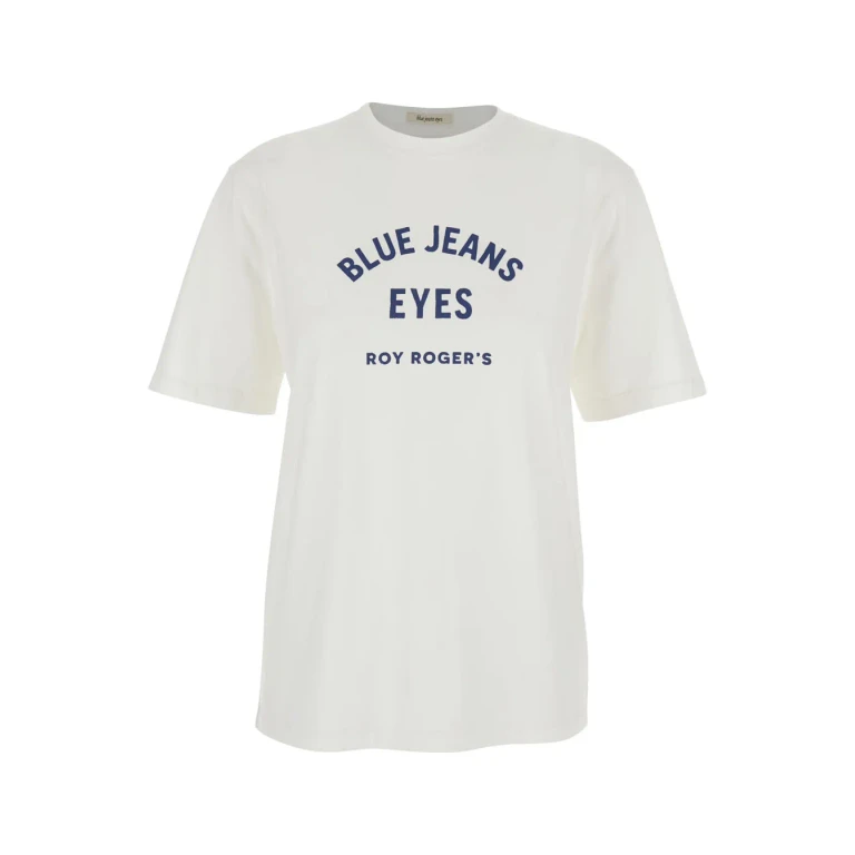Roy Rogers T-shirt r. r.eva Herzigova White With Front Print In Cotton For Women