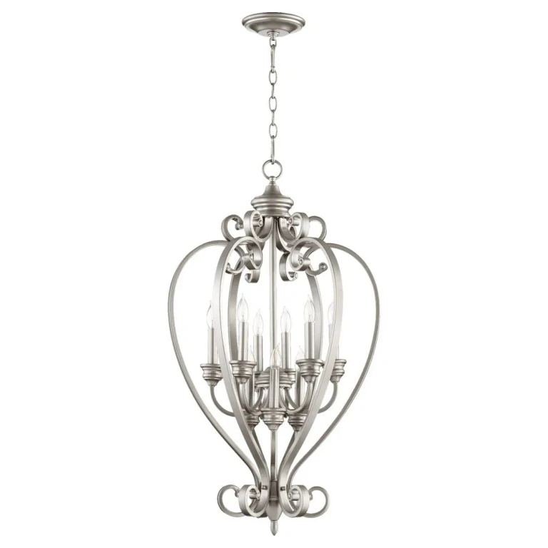 Quorum Bryant 9-Light 20" Foyer Light in Classic Nickel