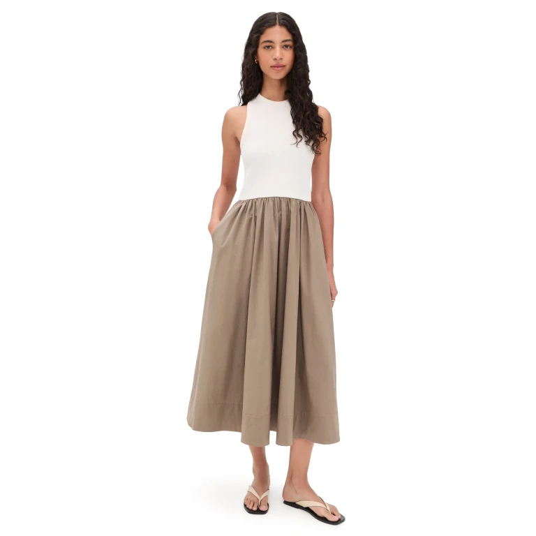 Sold Out NYC The RSVP Dress In Cream and Stone Cream & Stone S