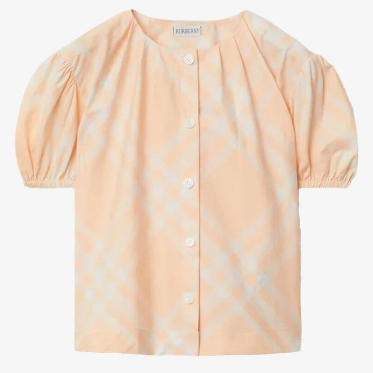 Burberry Toddler Sheryl Check Cotton Blouse