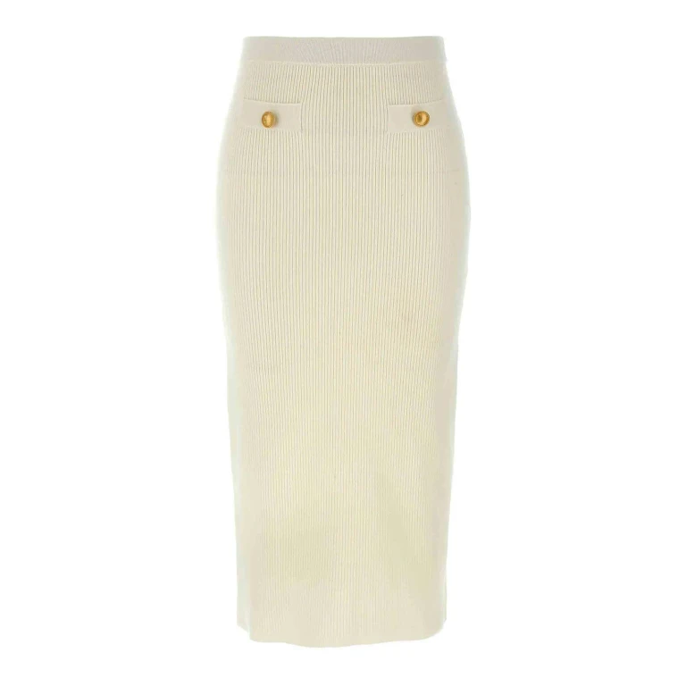 Alessandra Rich Jupe Midi - Blanc