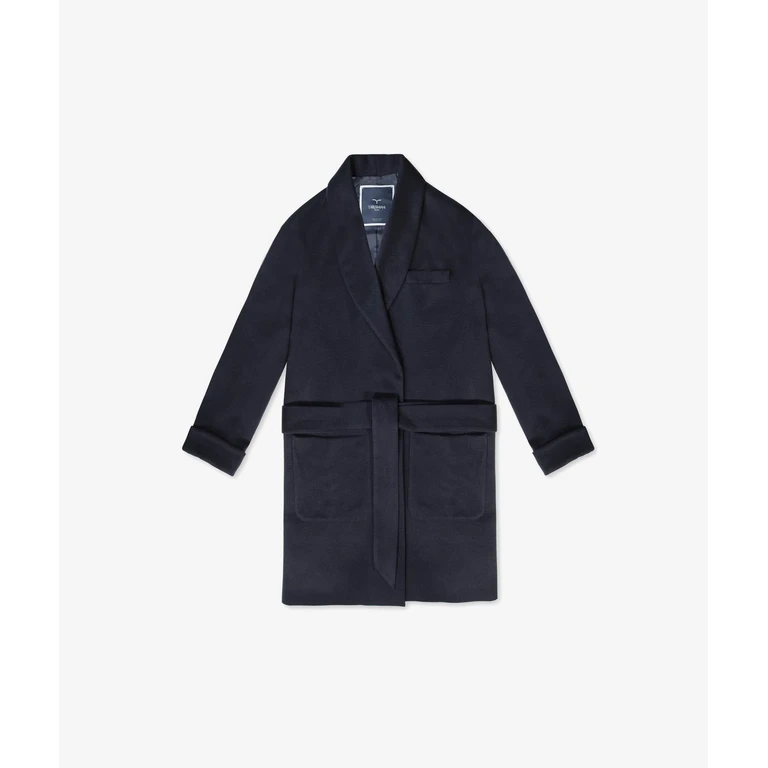 Larusmiani Dressing Gown Coat Pollitt Blue Capo Lungo Industriale - Men