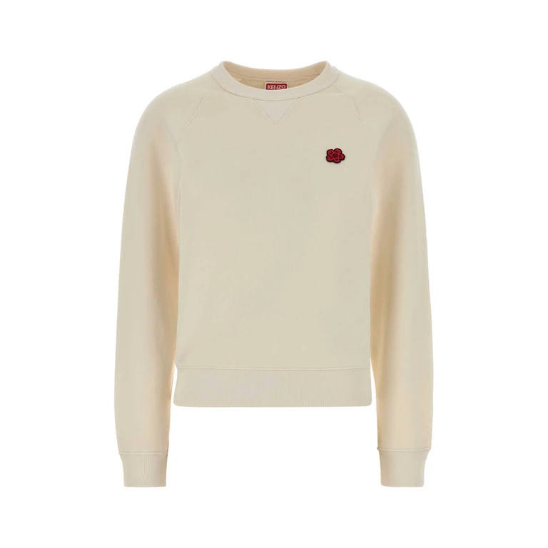 Ivory Cotton Sweatshirt Ecru Exterior: Felpe - Women