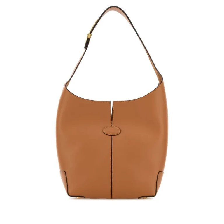 Tods Orange Leather Bucket Bag
