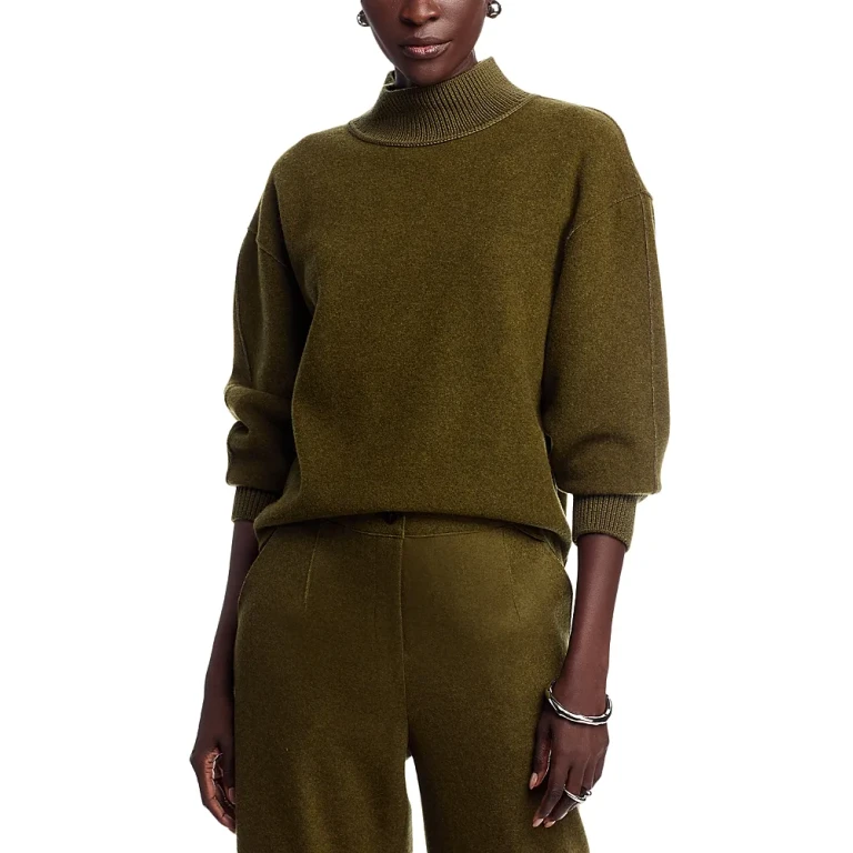 Lafayette 148 New York Wool-Cashmere Stretch Reversible Sweater