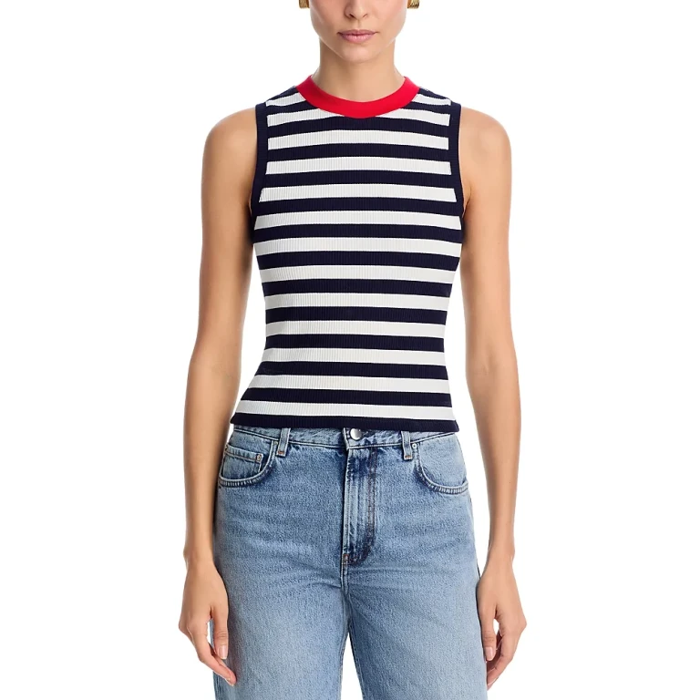 French Connection Esmae Ribbed Sleeveless Top