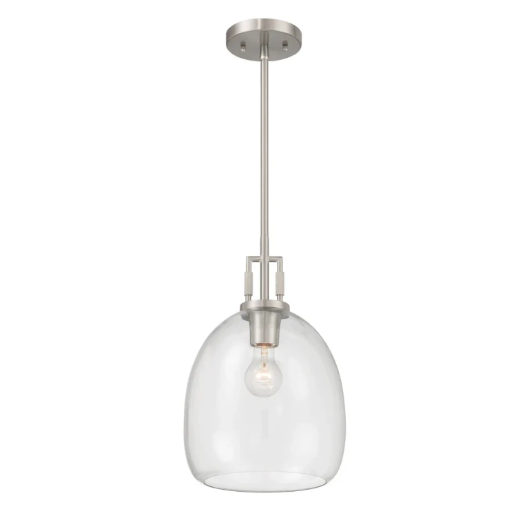 Brushed Nickel Mini Pendant from the Orbis Collection