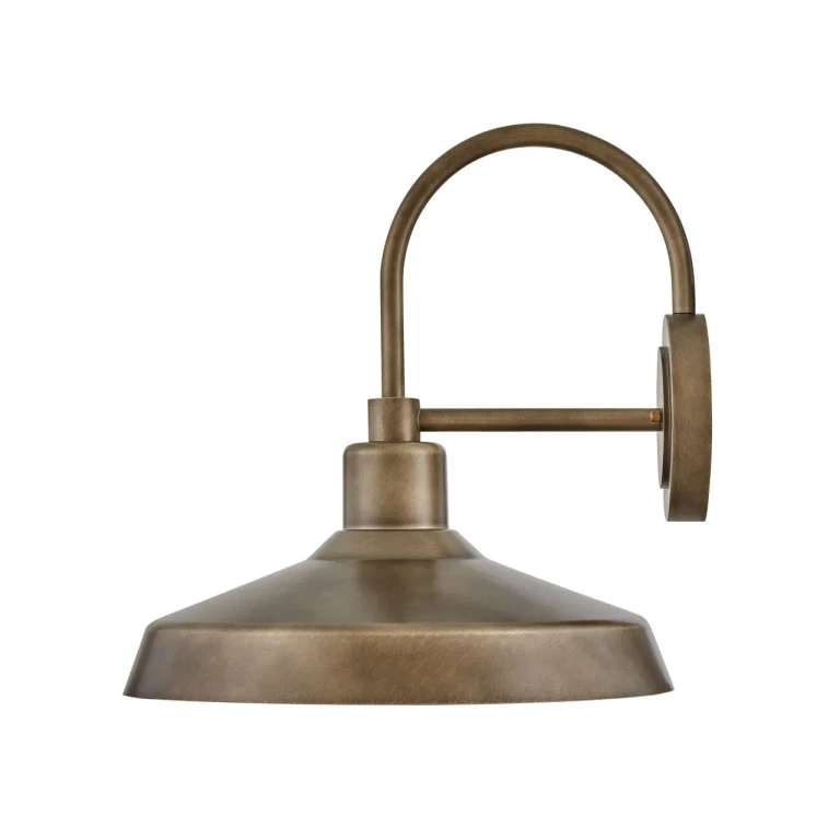 Burnished Bronze LED Wall Mount Lantern from the Forge Collection