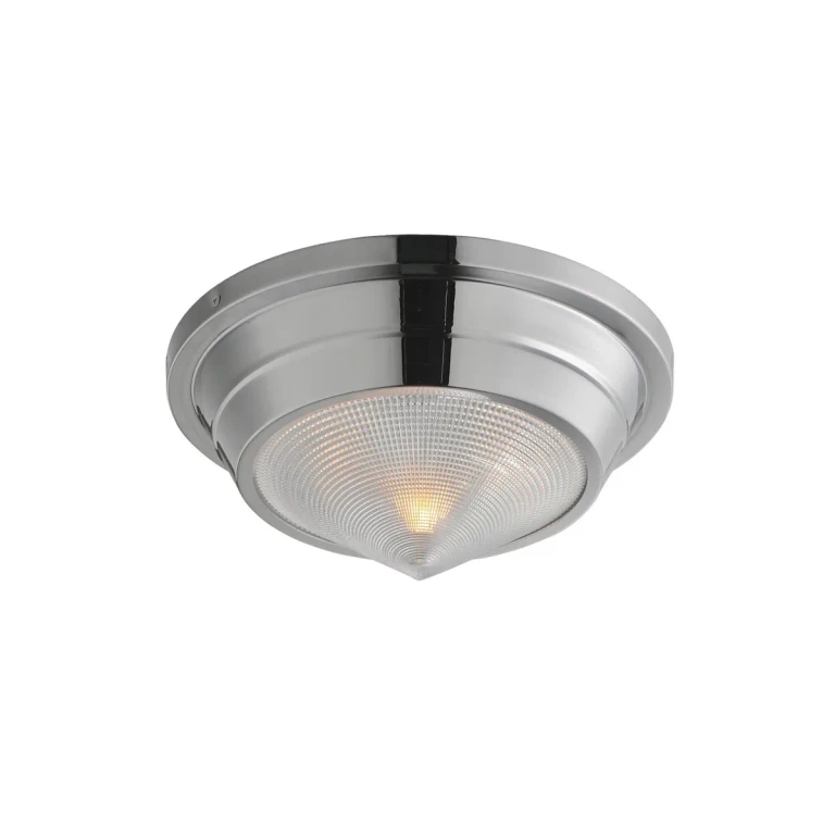 Polished Nickel One Light Flush Mount from the Hargreaves Collection