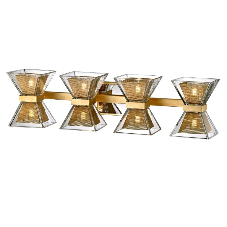 Troy Expression 8-Light 28" Bathroom Vanity Light in Gold Leaf
