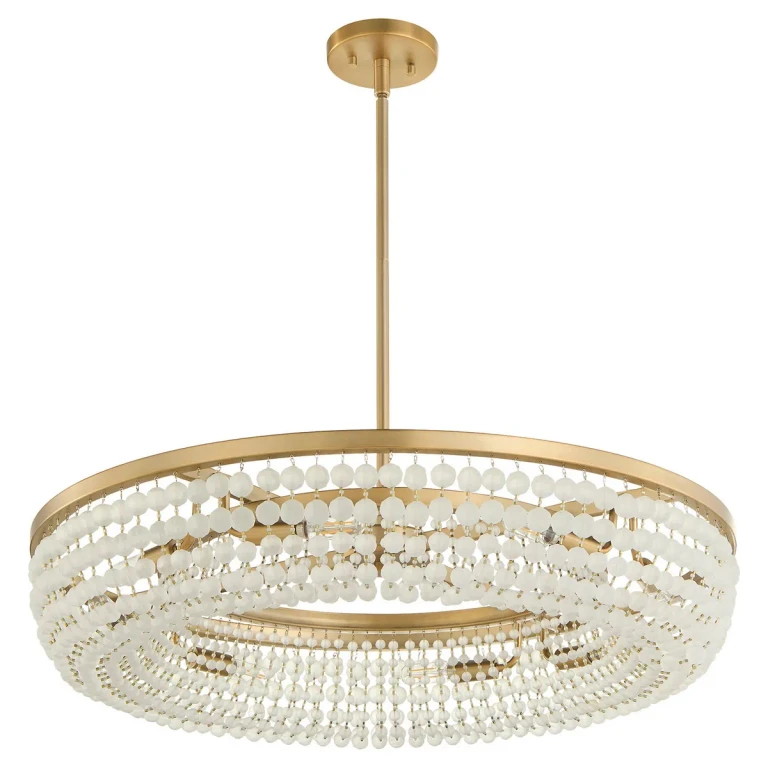 Aged Brass Chandelier from the Ophelia Collection