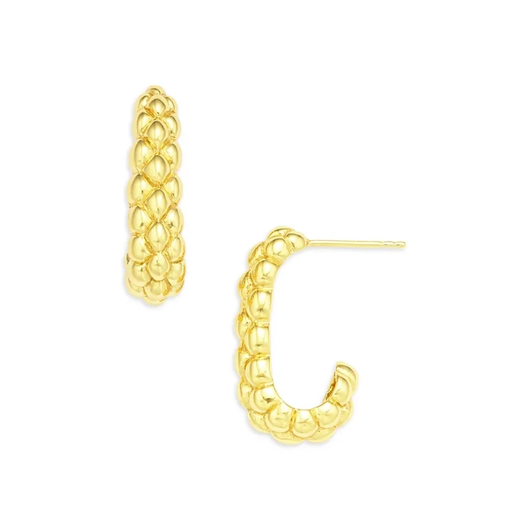 Argento Vivo Bubble J Hoop Earrings