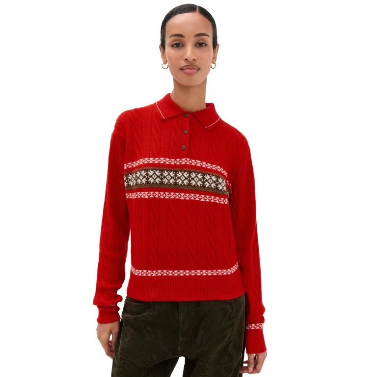 Guest in Residence Cable Collegiate Polo Chili Combo XS