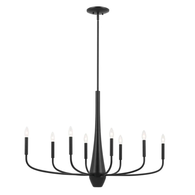 Black Eight Light Chandelier from the Deela Collection
