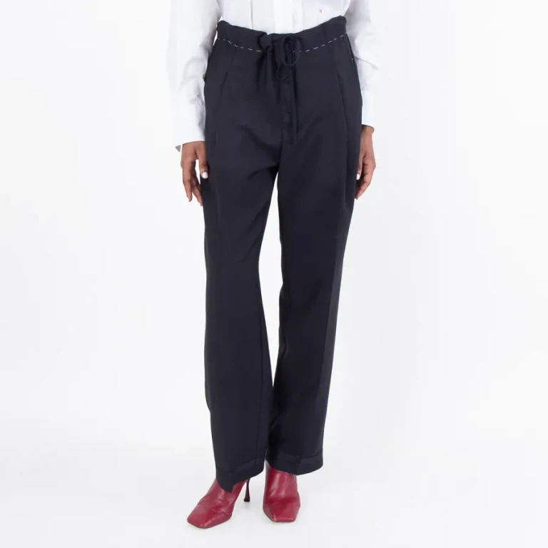 Maison Margiela Creased Stitch Detailed Trousers