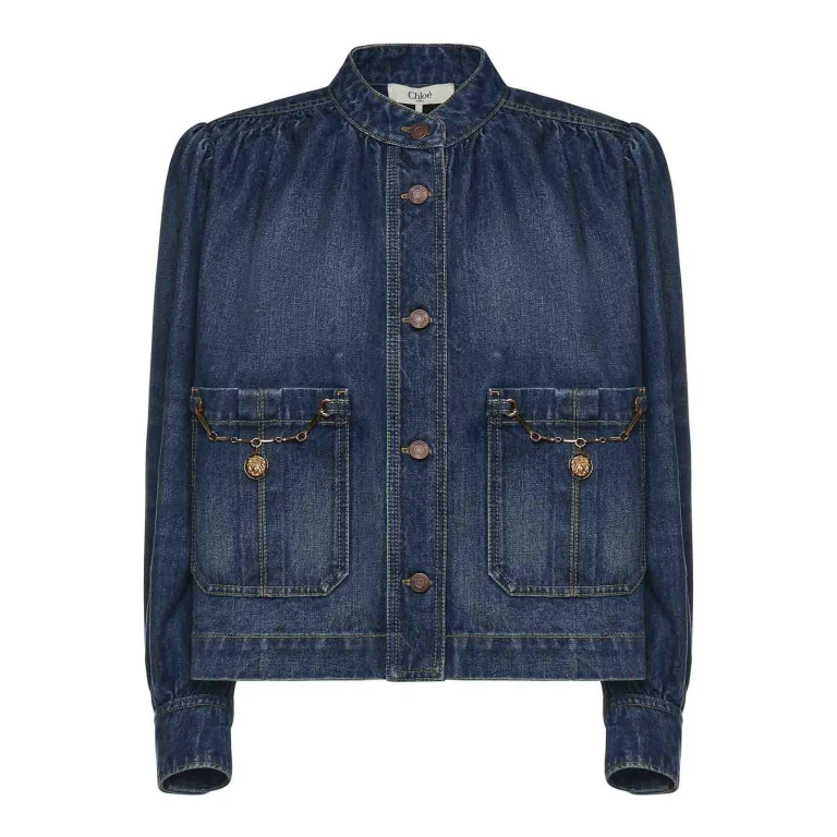 Chloe' Veste En Jean - Rouge