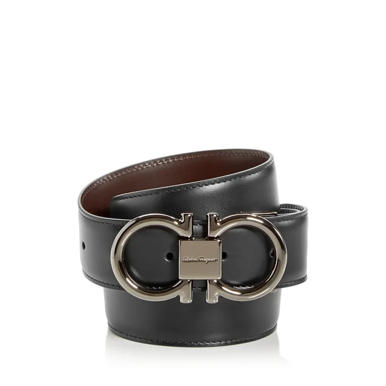 Salvatore Ferragamo Men's Double Gancini Paloma Reversible Leather Belt