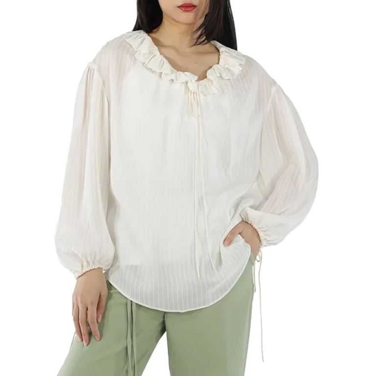 Stella Mccartney White Pinstripe Blouse