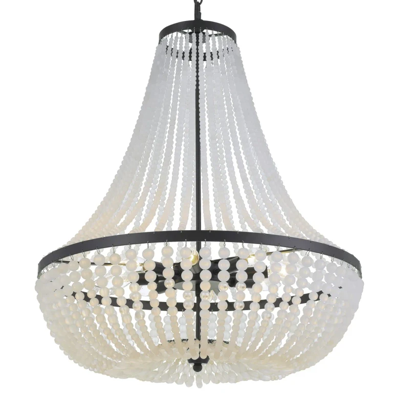 Rylee 8-Light 32" Modern Chandelier in Matte Black
