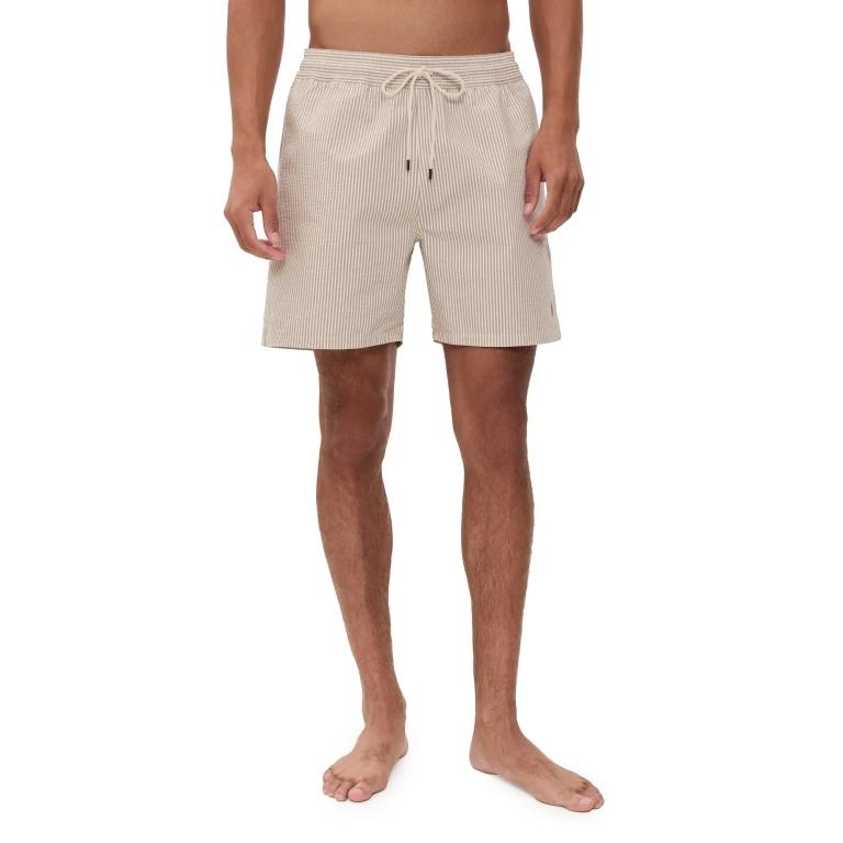 Polo Ralph Lauren Traveler Seersucker Swim Trunks 6 Coastal Beige Seersucker XL
