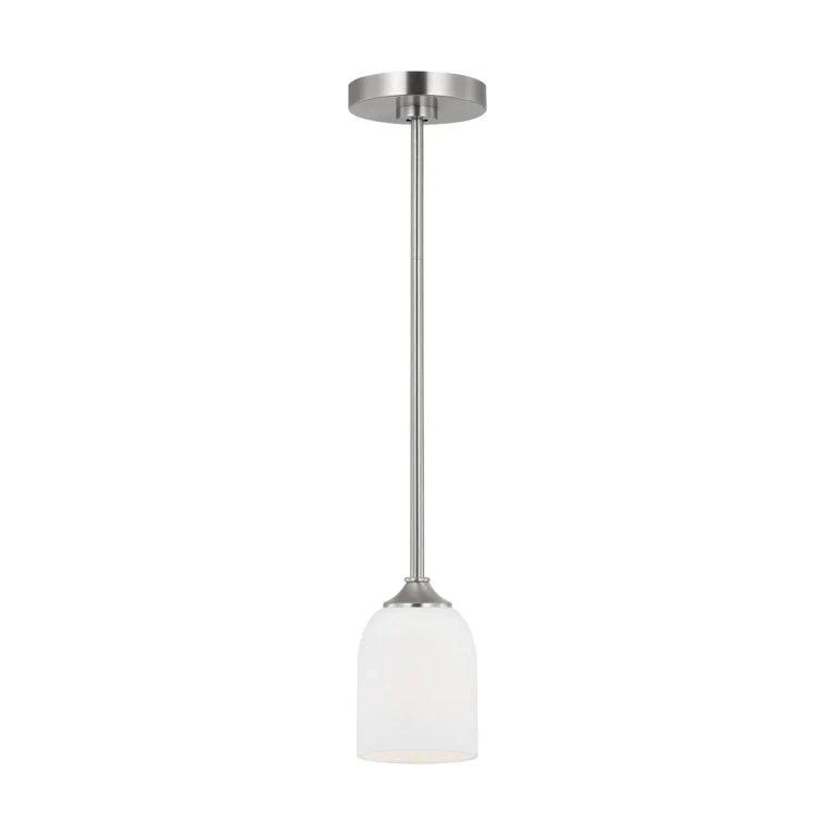 Brushed Steel Mini Pendant from the Emile Collection