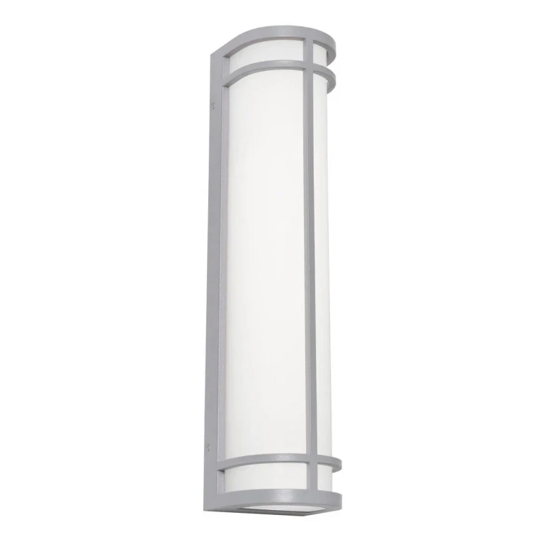 Textured Grey LED Outdoor Wall Sconce from the Crain Collection