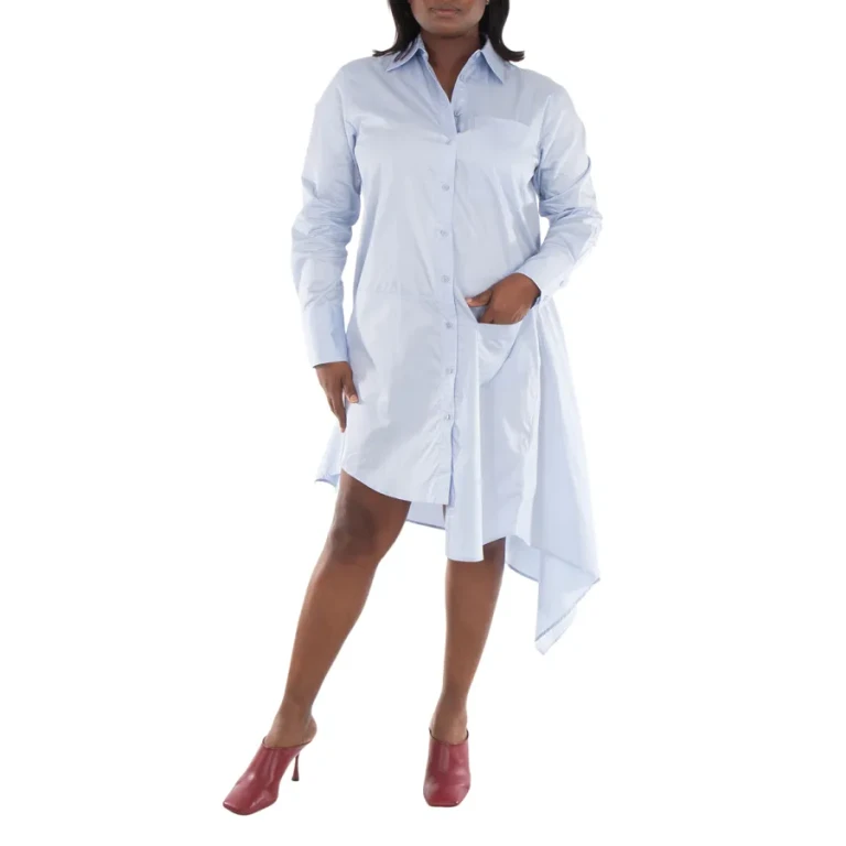JW Anderson Asymmetric Cotton Shirtdress, Brand Size 8 (US Size 4)