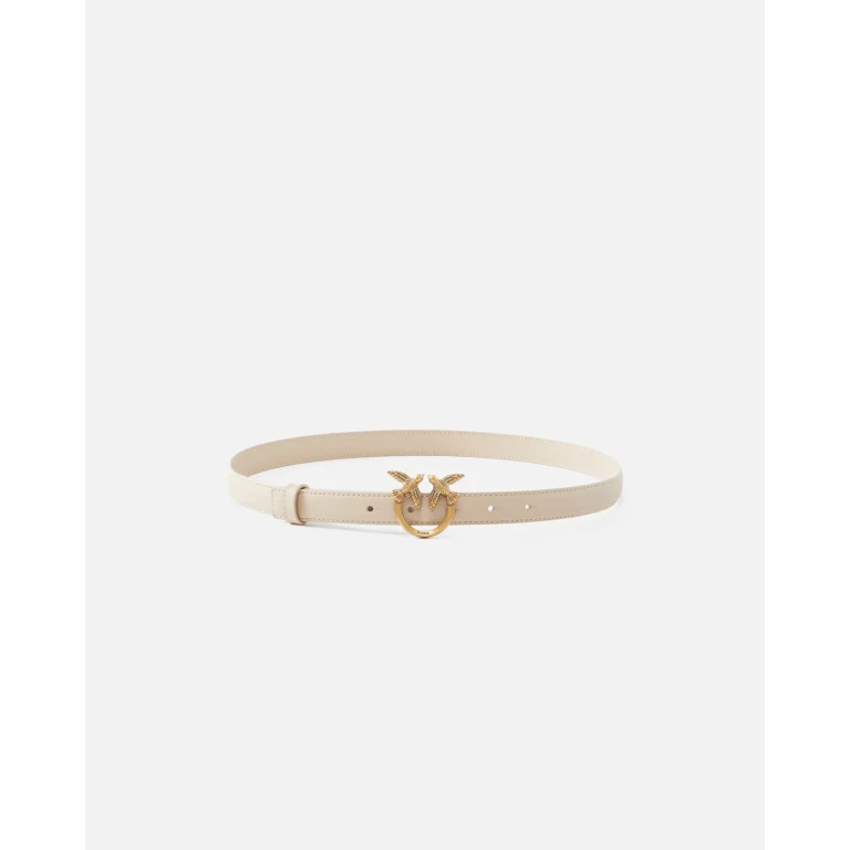 Pinko - Fine ceinture Love Birds en cuir 2cm - XS