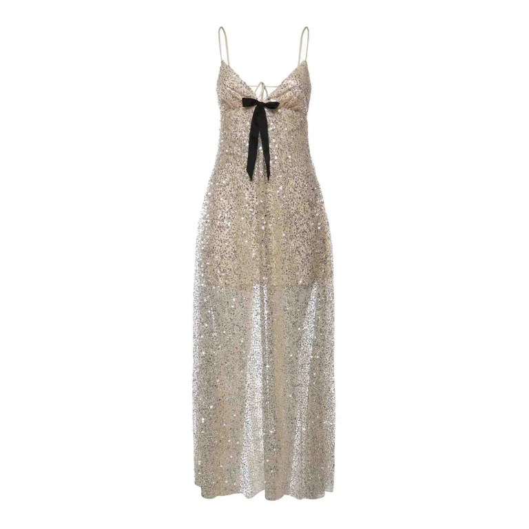 For Love & Lemons Maxi Robe - Argent