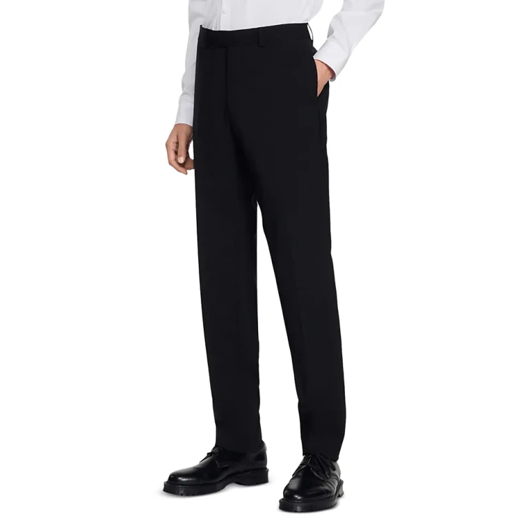 Sandro Solid Slim Fit Suit Pants