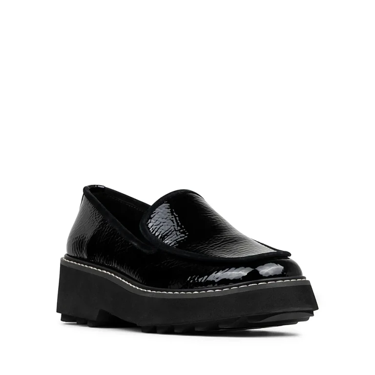 Donald Pliner Women's Peggi Black Leather Wedge Loafers