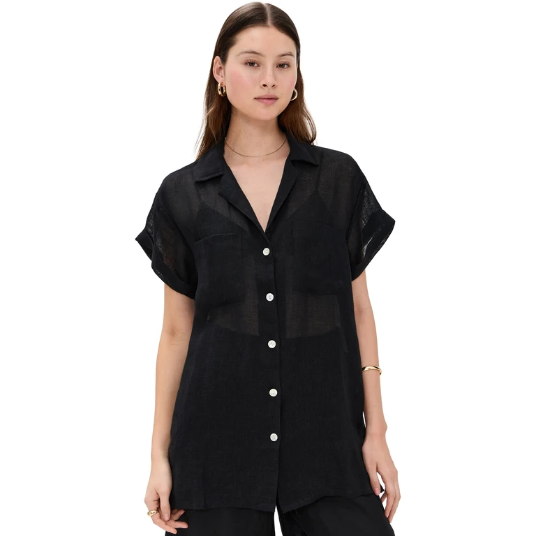 Vitamin A Playa Pocket Blouse White S