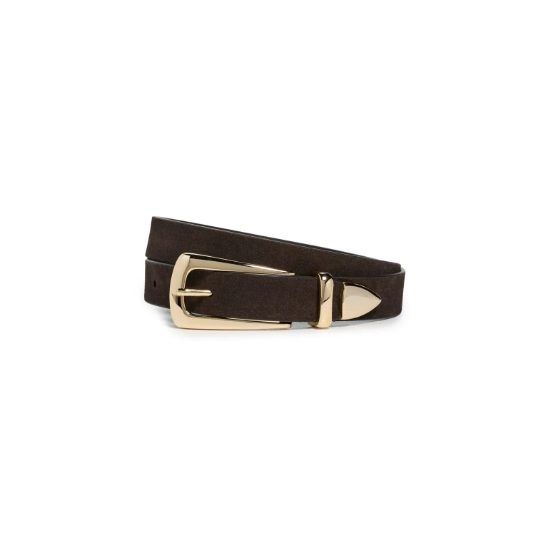 Favorite Daughter The Suede Statement Belt Black/Polished Nic XL