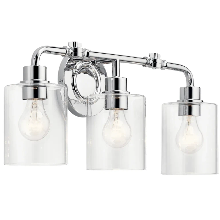 Gunnison 3-Light 10" Bathroom Vanity Light in Chrome